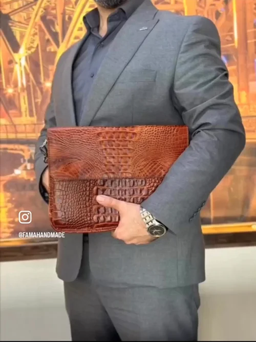 کیف دستی مدیریتی دستدوز طرح لکسون
